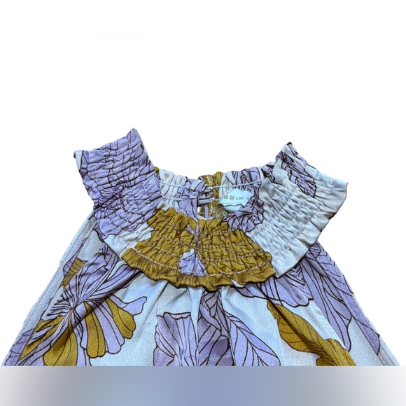 Monteau Halter Smocked Sleeveless Floral Blouse NWOT - Picture 2 of 10